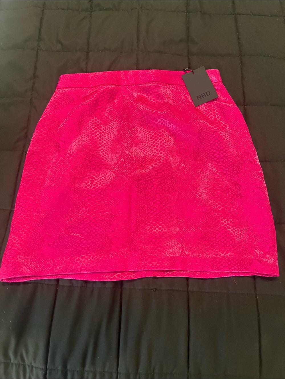 NBD Fuchsia Textured Mini Skirt NWT